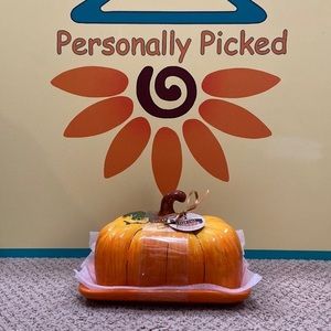 Blue Sky Clayworks Pumpkin Butter Dish - Thumbnail 5